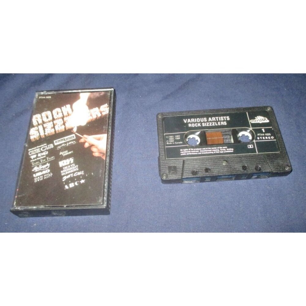 Rock Sizzlers on cassette (Polygram Records, 1984, Various Artists)